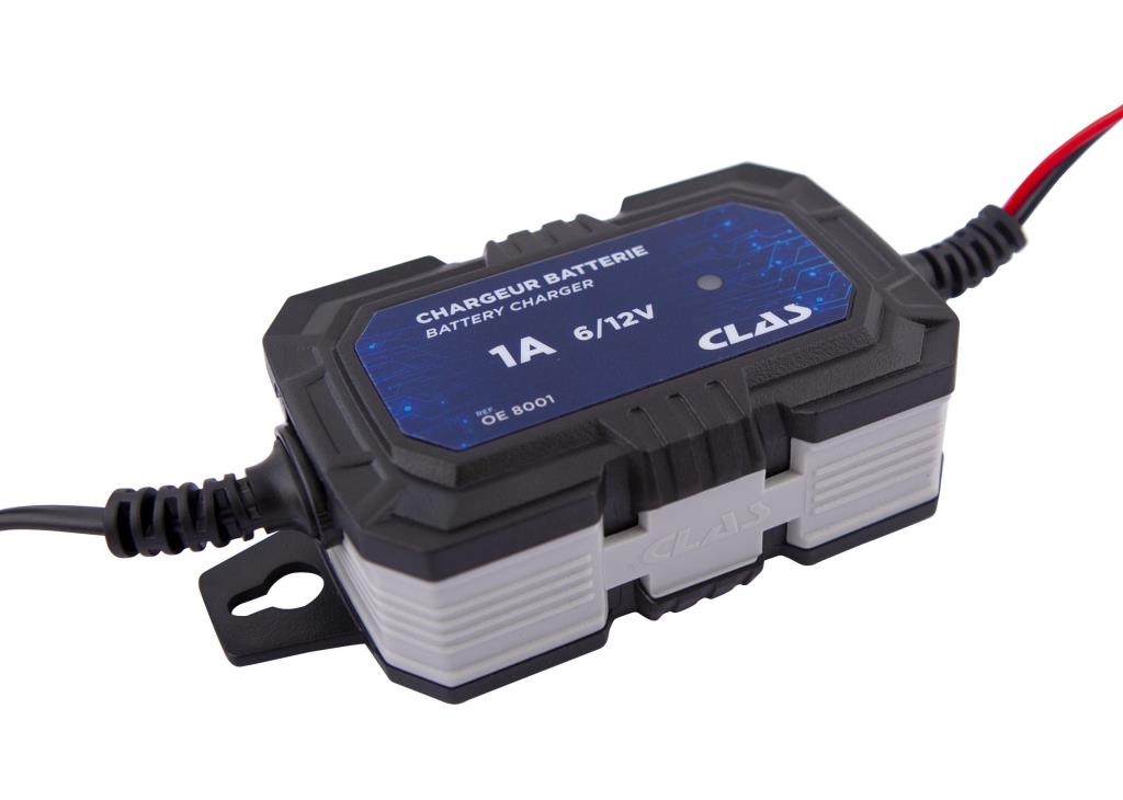 Chargeur de batterie de voiture ((de 6 à 12 V, et câbles)) CLAS  ref. OE 8001